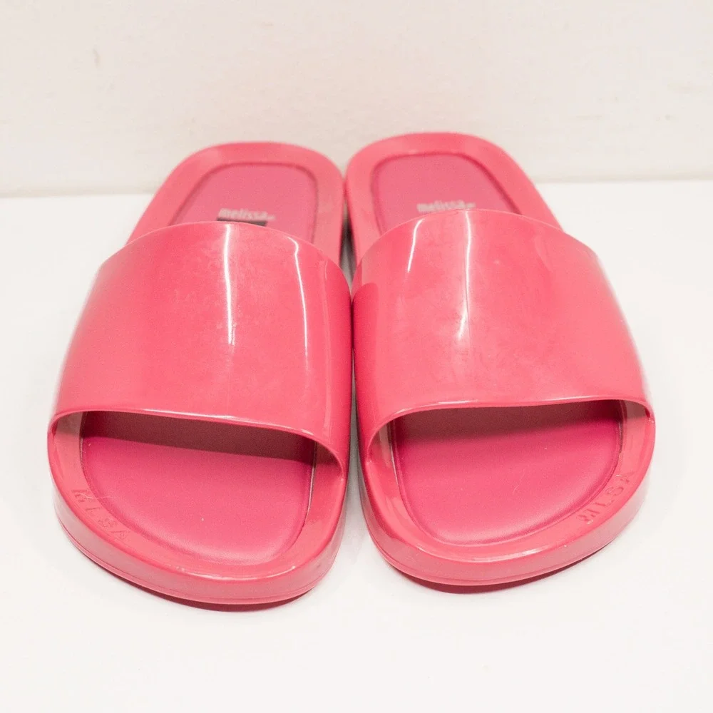 MELISSA Jelly Slide Sandals Water Friendly PVC Bubble Gum Scented Sz 5